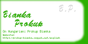 bianka prokup business card